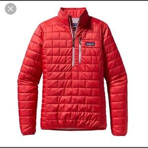 New! Patagonia red Nano puff pullover jacket- Med